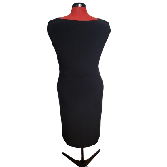 Ralph Lauren cap sleeve sabrina neckline fitted midi dress size 12 - Picture 2 of 4